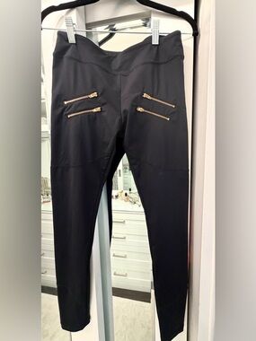 Varley Sofia Double Zipper Black Legging/Yoga Tight Size S